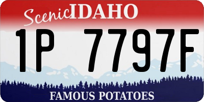 ID license plate 1P7797F