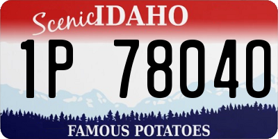 ID license plate 1P7804O