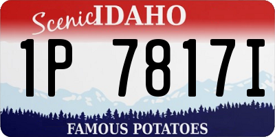 ID license plate 1P7817I