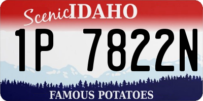 ID license plate 1P7822N