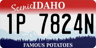 ID license plate 1P7824N