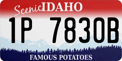 ID license plate 1P7830B