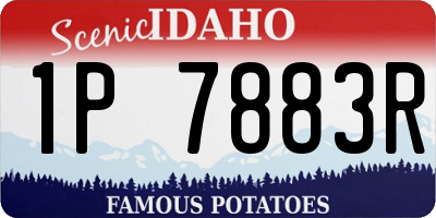 ID license plate 1P7883R