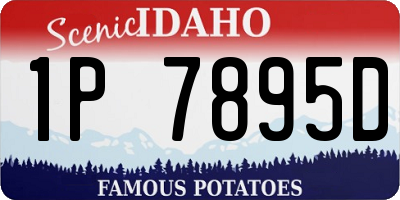 ID license plate 1P7895D