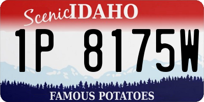 ID license plate 1P8175W