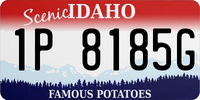 ID license plate 1P8185G