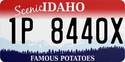ID license plate 1P8440X
