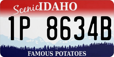 ID license plate 1P8634B