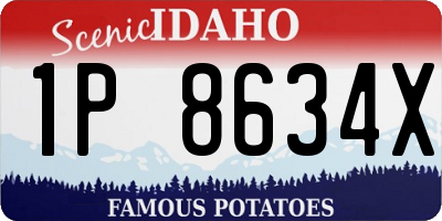 ID license plate 1P8634X
