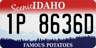 ID license plate 1P8636D