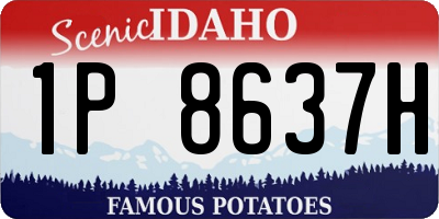 ID license plate 1P8637H