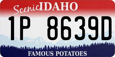 ID license plate 1P8639D