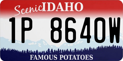 ID license plate 1P8640W
