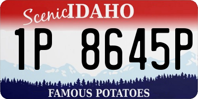 ID license plate 1P8645P