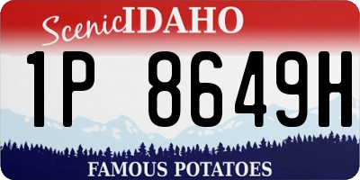 ID license plate 1P8649H