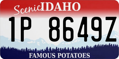 ID license plate 1P8649Z