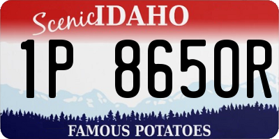 ID license plate 1P8650R
