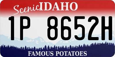 ID license plate 1P8652H