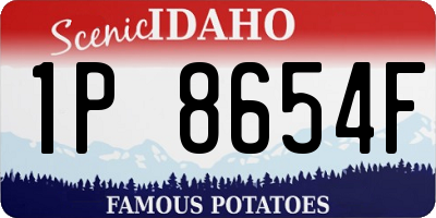 ID license plate 1P8654F