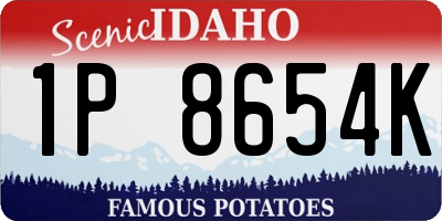 ID license plate 1P8654K