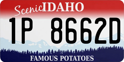 ID license plate 1P8662D