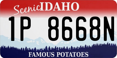 ID license plate 1P8668N