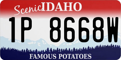 ID license plate 1P8668W