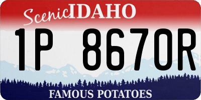 ID license plate 1P8670R