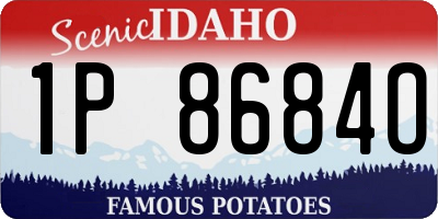 ID license plate 1P8684O