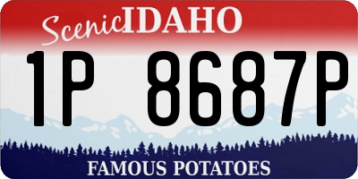 ID license plate 1P8687P