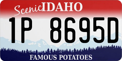 ID license plate 1P8695D