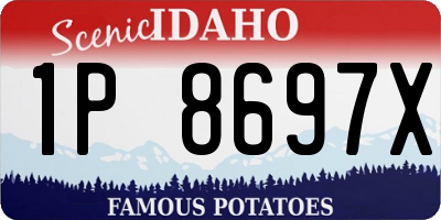 ID license plate 1P8697X