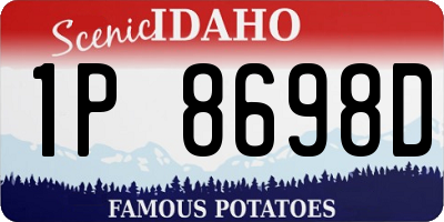 ID license plate 1P8698D
