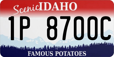 ID license plate 1P8700C
