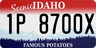 ID license plate 1P8700X