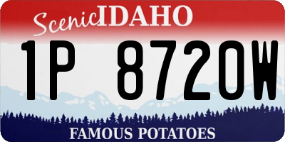 ID license plate 1P8720W