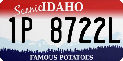 ID license plate 1P8722L