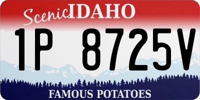 ID license plate 1P8725V