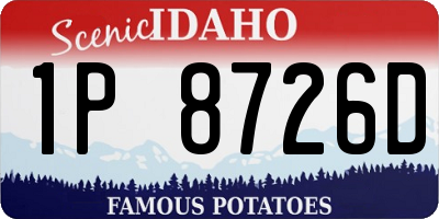 ID license plate 1P8726D
