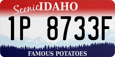 ID license plate 1P8733F