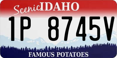 ID license plate 1P8745V