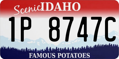 ID license plate 1P8747C