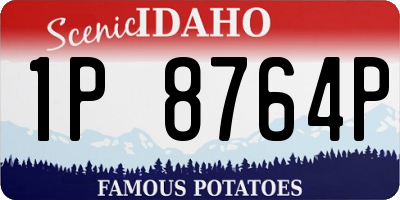 ID license plate 1P8764P