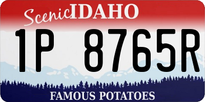 ID license plate 1P8765R