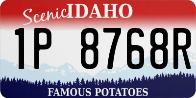 ID license plate 1P8768R