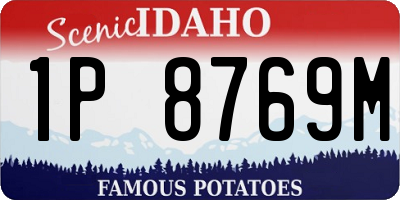 ID license plate 1P8769M