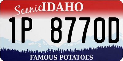 ID license plate 1P8770D