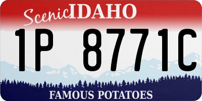 ID license plate 1P8771C
