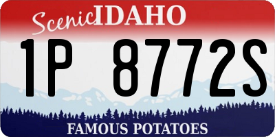 ID license plate 1P8772S