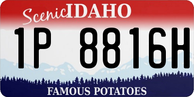 ID license plate 1P8816H